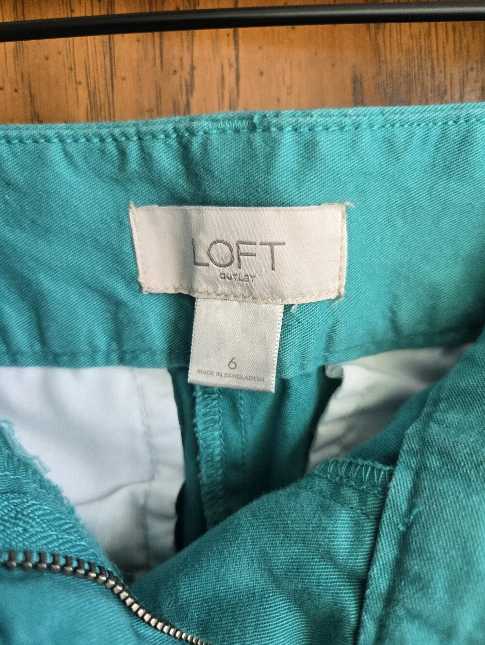 Loft Women's Classic Cotton Shorts - Teal - Picture 2 of 3